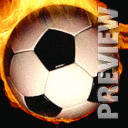 футбольный мяч в огне