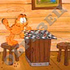 Garfield. Игра в шашки